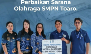 Poso Energy beri dukungan material untuk perbaikan sarana olahraga di SMP Negeri Toaro
